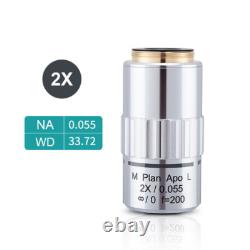 M26 95mm Visible LWD M Plan APO Metallurgical Microscope Objective Lens 2X-50X