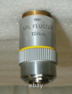 MICROSCOPE NPL FLUOTAR 10/0.30 160/- OBJECTIVE LENS 10x