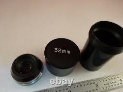 MICROSCOPE PART TESSAR BAUSCH LOMB OBJECTIVE LENS 32 mm OPTICS AS IS #Y7-H-93