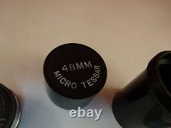 MICROSCOPE PART TESSAR BAUSCH LOMB OBJECTIVE LENS 48 mm OPTICS AS IS #Y7-H-94