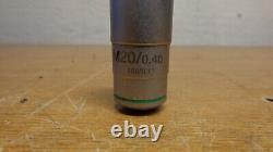 MICROSCOPE objective lens m20/0.40 160/0.17 green line