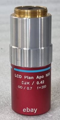 MITUTOYO LCD Plan Apo NIR 50X / 0.42? /0.7 f=200 Microscope Objective Lens