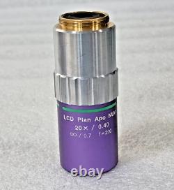 MITUTOYO LCD Plan Apo NUV 20X / 0.40? /0.7 f=200 Microscope Objective Lens