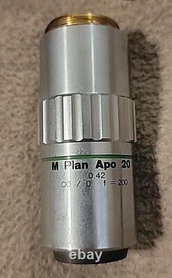 MITUTOYO M Plan Apo 20 x /0.42? / 0 f=200 Microscope Objective Lens
