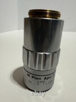 MITUTOYO M Plan Apo 2 0.055 378-801 45354 Microscope Objective Lens USED