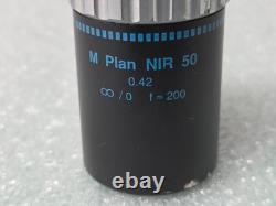 MITUTOYO M Plan NIR 50 x /0.42? / 0 f=200 Microscope Objective Lens