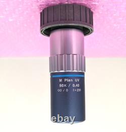 MITUTOYO M Plan UV 50 x /0.40? / 0 f=200 Microscope Objective Lens From Japan