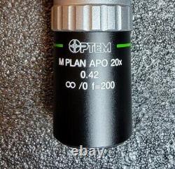M PLAN APO 20X 0.42 F=200 Optem? Microscope Objective LWD Lens 28-21-11 0.61 µm