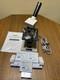 Meiji Monocular Microscope With 3 Objective Lens 4x 10x 40x New! Japan