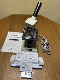 Meiji Monocular Microscope with 3 Objective Lens 4X 10X 40X NEW! Japan