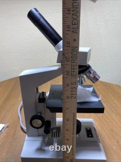 Meiji Monocular Microscope with 3 Objective Lens 4X 10X 40X NEW! Japan