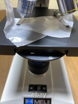 Meiji Monocular Microscope with 3 Objective Lens 4X 10X 40X NEW! Japan