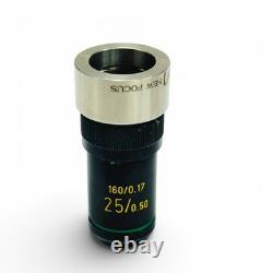 Melles Griot 25x/0.50 Microscope Objective Lens 160/0.17 with New Focus Adapter