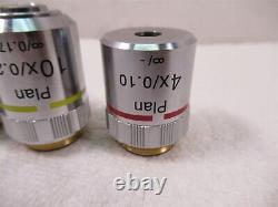 Micros Microscope Plan Objective Lenses Set of 4 100x 40x 10x 4x
