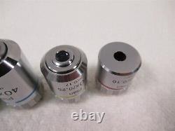 Micros Microscope Plan Objective Lenses Set of 4 100x 40x 10x 4x