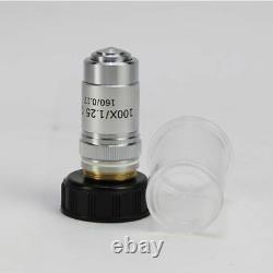 Microscope Objective Lens Achromatic Laboratory Durable Biological Parts 4-100x