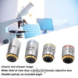 Microscope Objective Lens Biological 195 Achromatic 4X 10X 40X 100X RMS Thread
