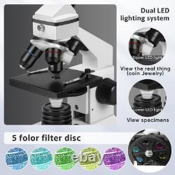 Microscope for Adults ProfessionalCompound Microscope for Kids 8-12,100X-2000X