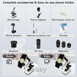 Microscope for Adults Professional 4x 10x 40x 2000X Objective Lenses Replacement