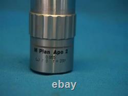 Mitutoyo 378-801 M Plan Apo 2x/0.055 Microscope Objective Lens
