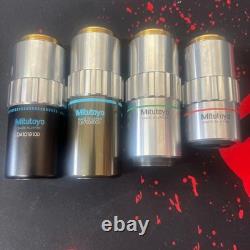 Mitutoyo M Plan Apo 20 0.42 infi/0 f=200 Microscope Objective Lens Set of 4 JPN
