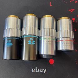 Mitutoyo M Plan Apo 20 0.42 infi/0 f=200 Microscope Objective Lens Set of 4 JPN