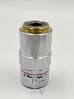 Mitutoyo M Plan Apo 5x 0.14 f=200 Microscope Objective Lens 378-802-2