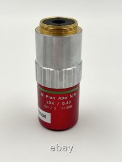 Mitutoyo M Plan Apo NIR 20x / 0.40? / 0 f=200 Microscope Objective LENS