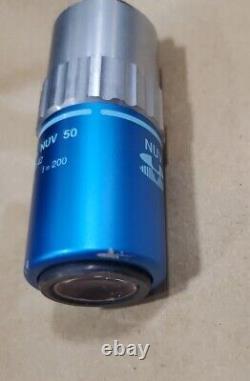 Mitutoyo M Plan NUV 50X 0.42? /0 Microscope Objective Lens As Is Parts or Repair