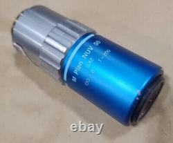 Mitutoyo M Plan NUV 50X 0.42? /0 Microscope Objective Lens As Is Parts or Repair