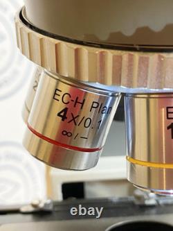 Motic Microscope BA410E with 2x, 4x, 10x, 20x, 40x, 60x Objectives/New light bulb