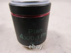 Motic Plan 10x. 25 PH1 and Motic 4x 0.1 Ph0 Microscope Objective Lenses