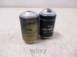 Motic Plan LWD 40x Microscope Objective Lens and Motic LWD 20x