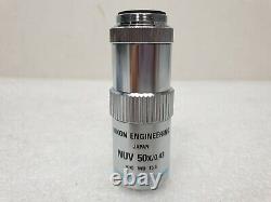 NIKON ENGINEERING Microscope Objective lens NUV 50x/0.43? /0 WD 15.5