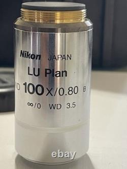 NIKON LU Plan ELWD 100x/ 0.80 B WD 3.5 EPI Microscope Objective Lens
