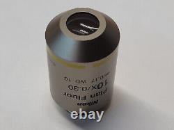 NIKON PLAN FLUOR 10x/0.30 DIC L/N1? /0.17 WD 16 MICROSCOPE OBJECTIVE LENS