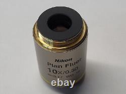 NIKON PLAN FLUOR 10x/0.30 DIC L/N1? /0.17 WD 16 MICROSCOPE OBJECTIVE LENS