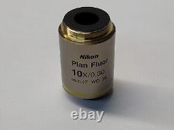 NIKON PLAN FLUOR 10x/0.30 DIC L/N1? /0.17 WD 16 MICROSCOPE OBJECTIVE LENS