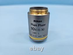 NIKON Plan Fluor 10X/0.30 DIC L? /0.17 WD 16.0 Microscope Objective Lens