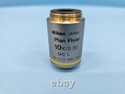 NIKON Plan Fluor 10X/0.30 DIC L? /0.17 WD 16.0 Microscope Objective Lens