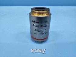 NIKON Plan Fluor 4X/0.13? /- WD 17.1 Microscope Objective Lens