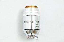 Near Mint Nikon Plan Apo 100x 1.35 Oil 160/0.17 Microscope Objective Lens #3768