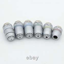New Microscope Objective Plan Achromatic DIN 4X 10X 20X 40X 60X 100X Set New Microscope Objective Plan Achromatic DIN 4X 10X 20X 40X 60X 100X Set