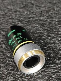 Nikon 10x / 0.25 Microscope Objective Lens PH1 ADL Infinity / 1.2 WD 5.2