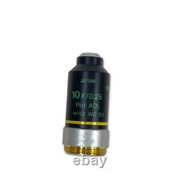 Nikon 10x/0.25 PH1 ADL Infinity/1.2 Microscope Objective Lens WD 5.2, Made Japan