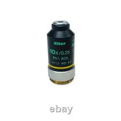 Nikon 10x/0.25 PH1 ADL Infinity/1.2 Microscope Objective Lens WD 6.2, Made Japan