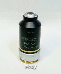 Nikon 10x/0.25 Ph1-ADL Phase Contrast Microscope Objective Lens For Eclipse M25
