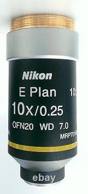 Nikon 10x E Plan Microscope Objective Lens