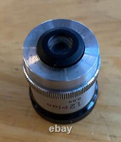 Nikon 1.2 Plan 0.03 Microscope Objective Lens No. 42718 Made In Japan