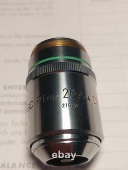 Nikon 20X Brightfield/Darkfield DIC 210 objective, 0.4 NA